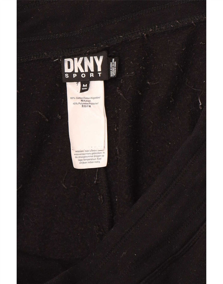 Damskie spodnie dresowe Dkny z grafiką UK 14, średnia czarna bawełna