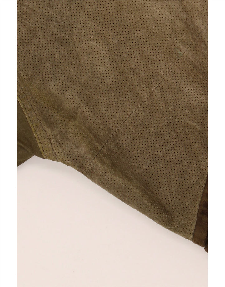 Zamszowa kurtka męska LA MATTA UK 40, duża skóra w kolorze khaki