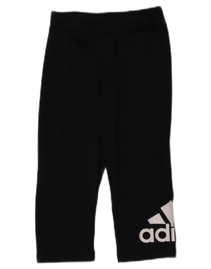 Dziewczęce legginsy ADIDAS Aeroready Graphic 9-10 lat, czarny poliester