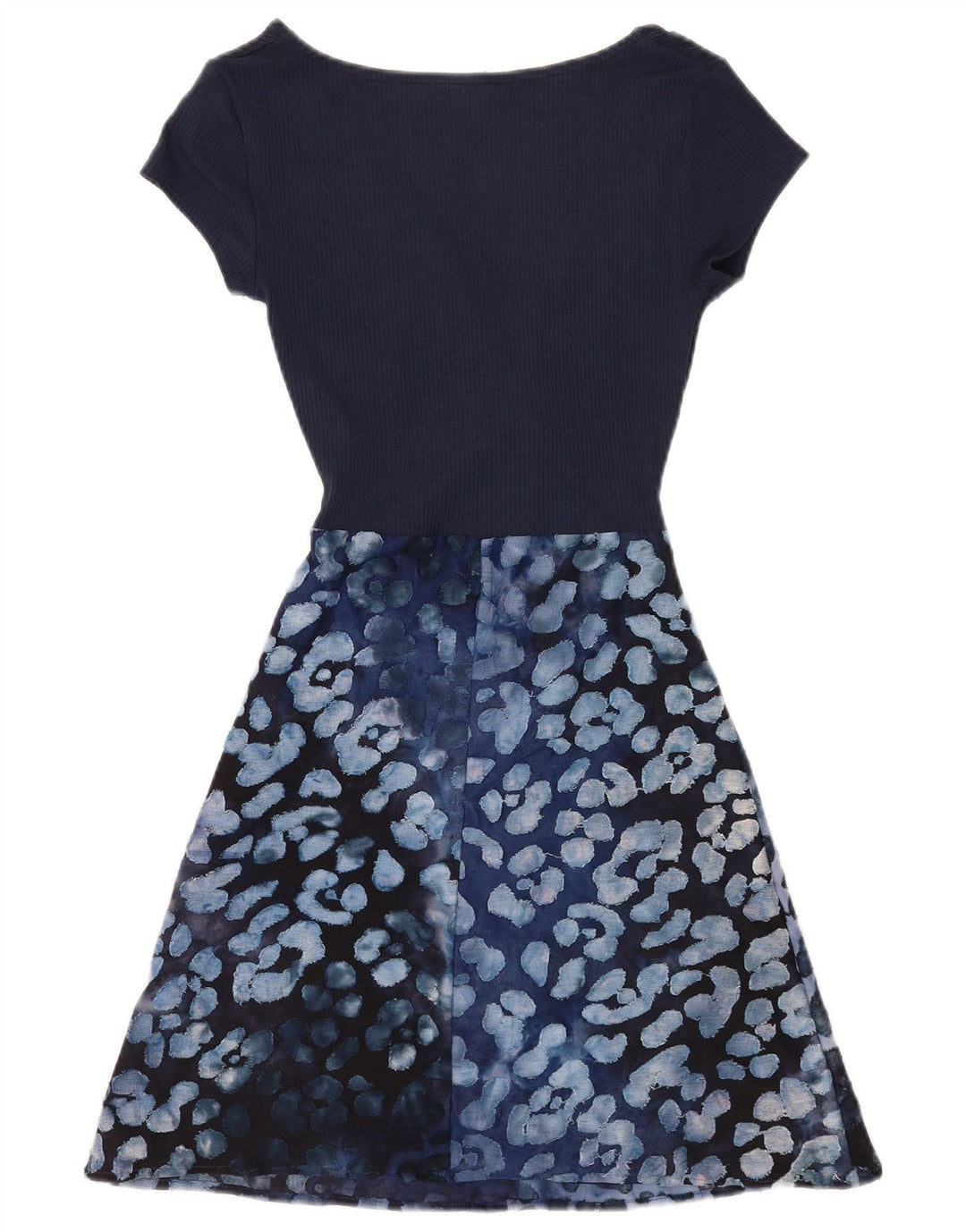 Damska sukienka o linii A w abstrakcyjny wzór Desigual UK 12 Średni niebieski wiskoza