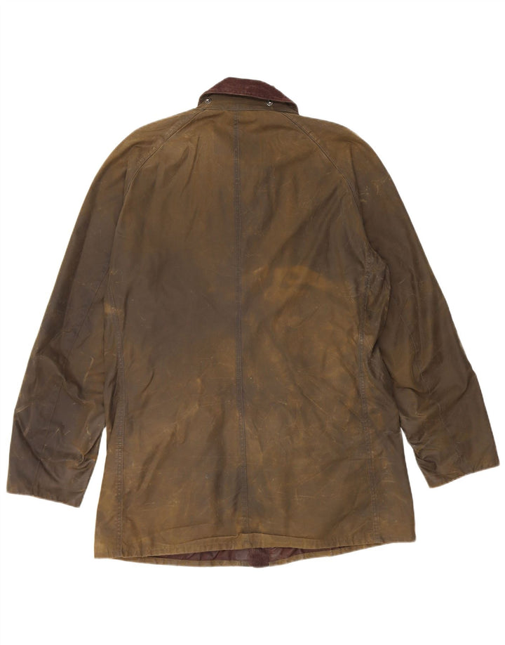 Męska kurtka Barbour z woskowanej bawełny UK 38, średnia bawełna khaki