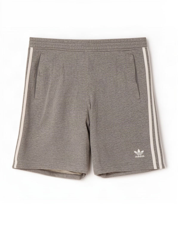 Adidas Mens Sport Shorts Large Grey Flecked Cotton