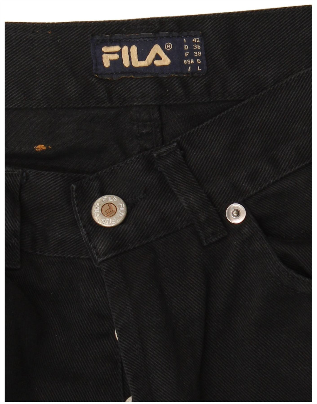 Damskie jeansy Fila Tapered IT 42 Medium W28 L27 Czarne