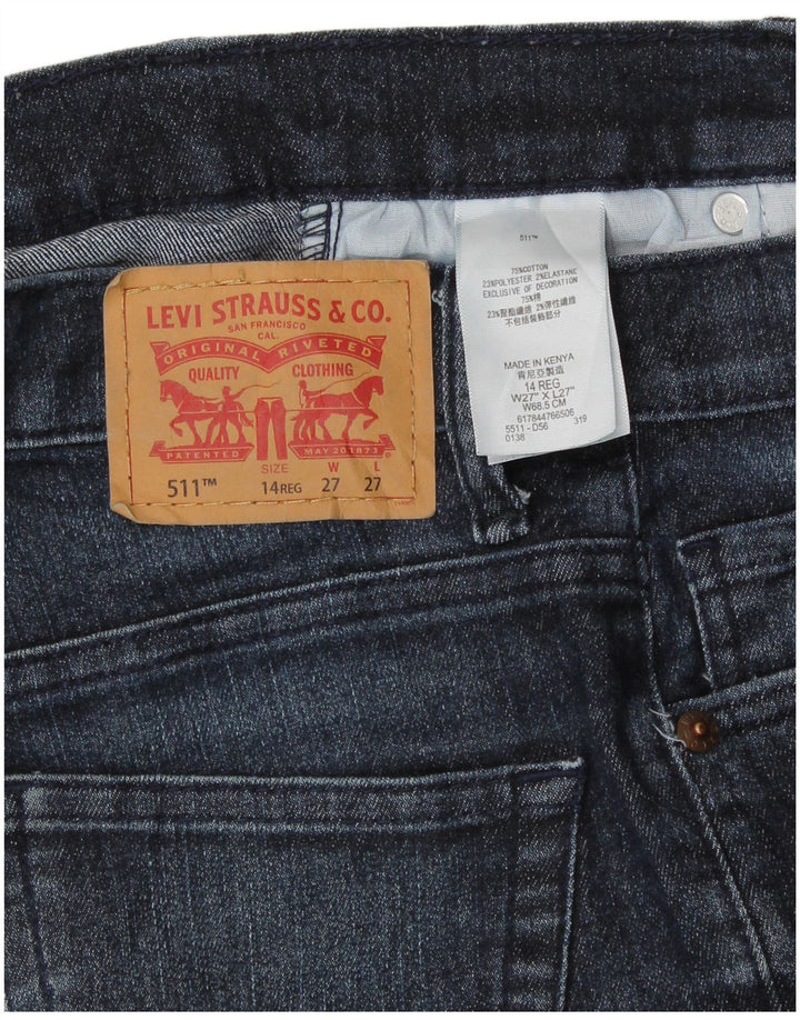 Dżinsy LEVI'S Dziewczęce 511 Slim 13-14 lat W27 L27 Niebieska bawełna