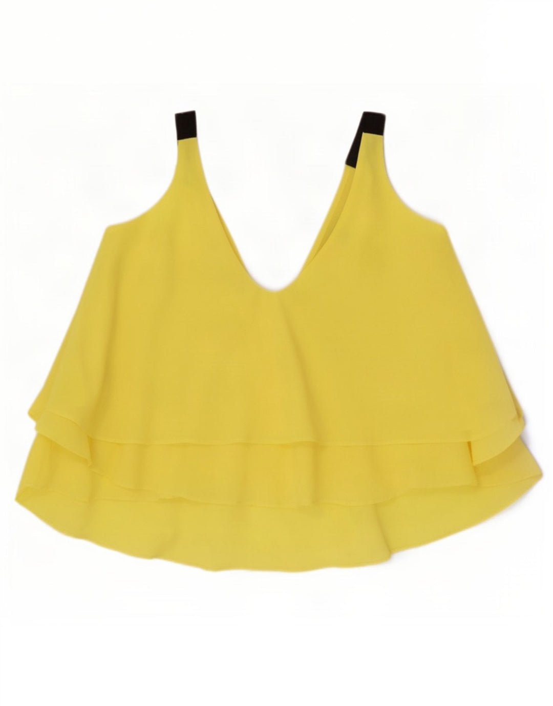 Damski top na ramiączkach oversize Zara UK 10, mały, żółty poliester