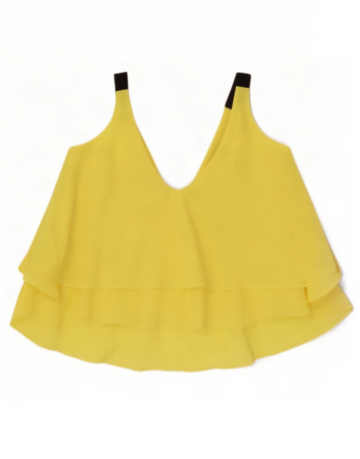 Damski top na ramiączkach oversize Zara UK 10, mały, żółty poliester