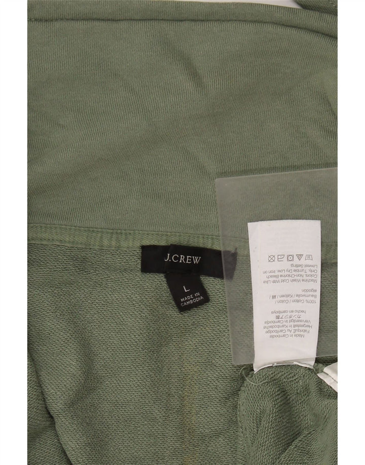 J. CREW Damski sweter oversize z zamkiem błyskawicznym UK 16, duży zielony