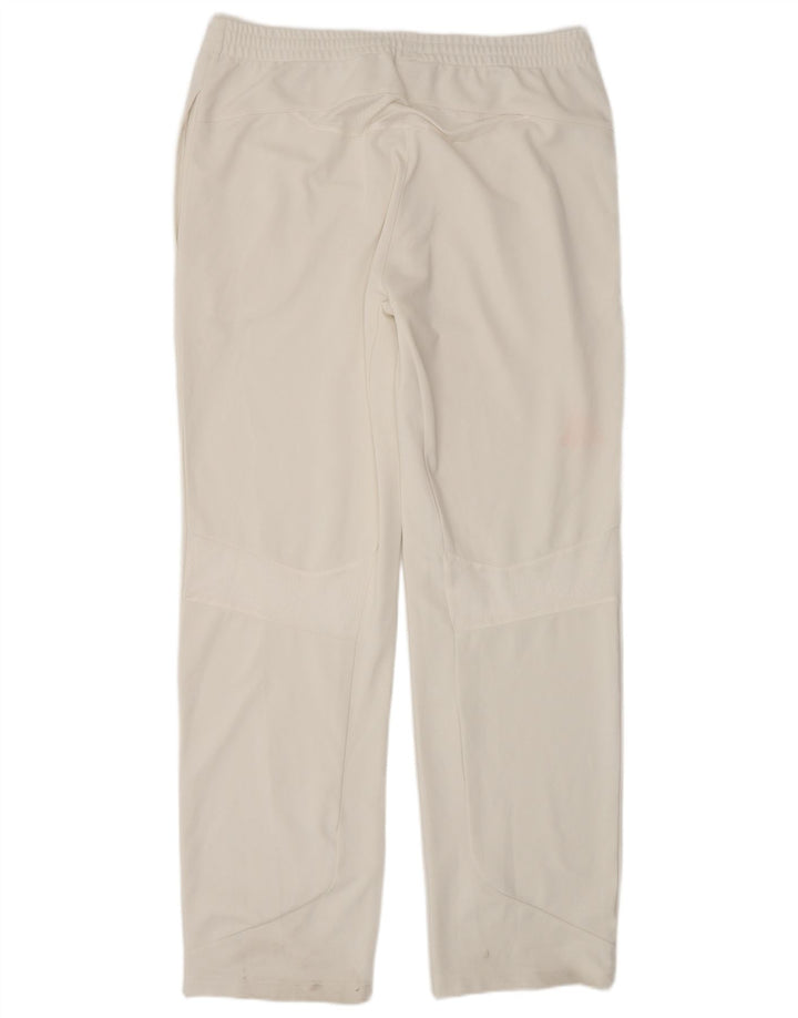 Męskie spodnie dresowe Adidas, duże, białe, poliestrowe