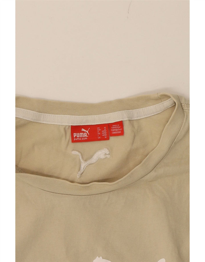 PUMA Mens T-Shirt Top Medium Beige Vintage Puma and Second-Hand Puma from Messina Hembry 