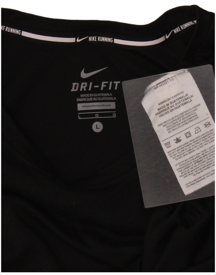 Damski T-shirt NIKE Dri Fit Top UK 14, duży, czarny poliester
