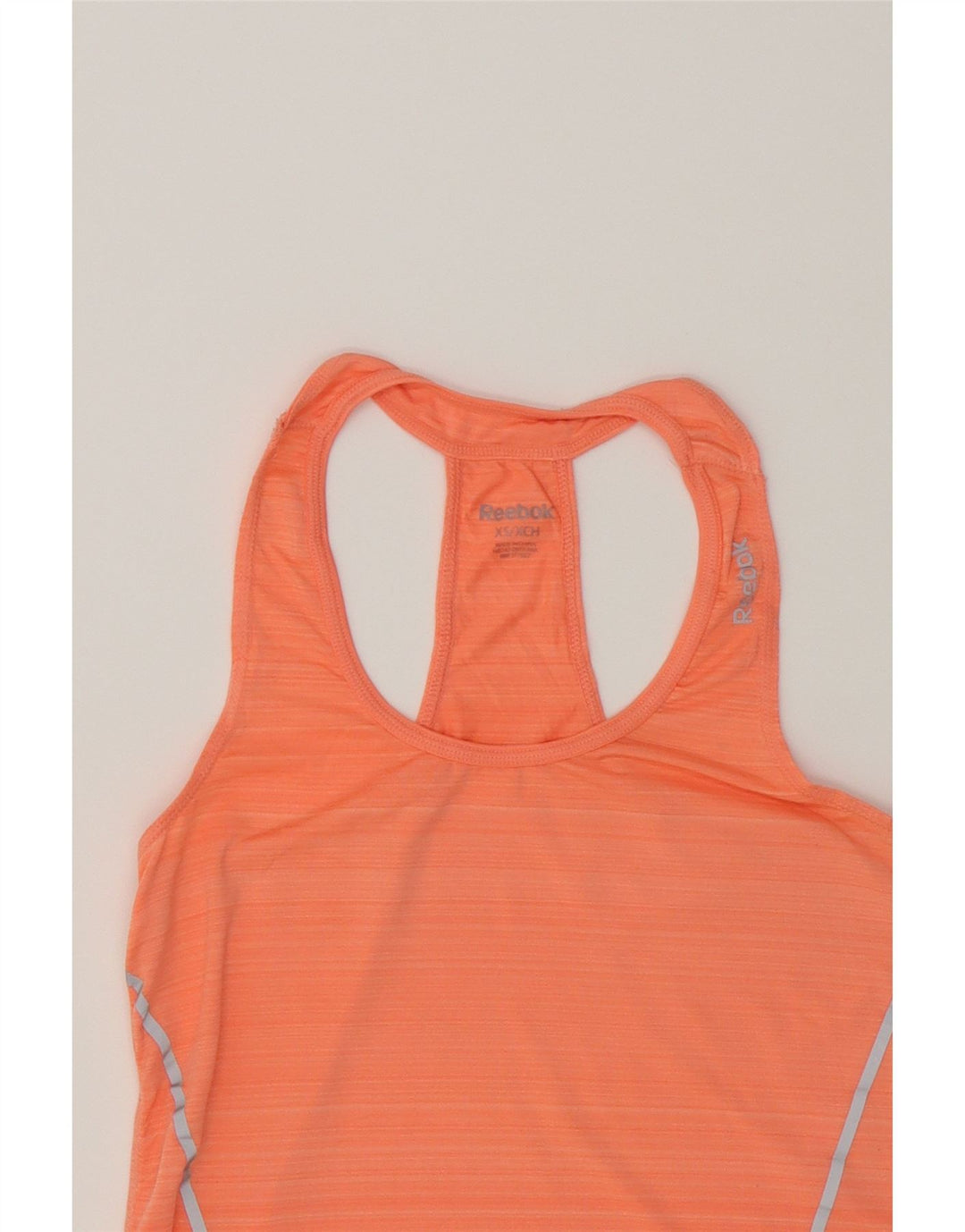 REEBOK Womens Vest Top UK 6 XS Orange Polyester Vintage Reebok and Second-Hand Reebok from Messina Hembry 