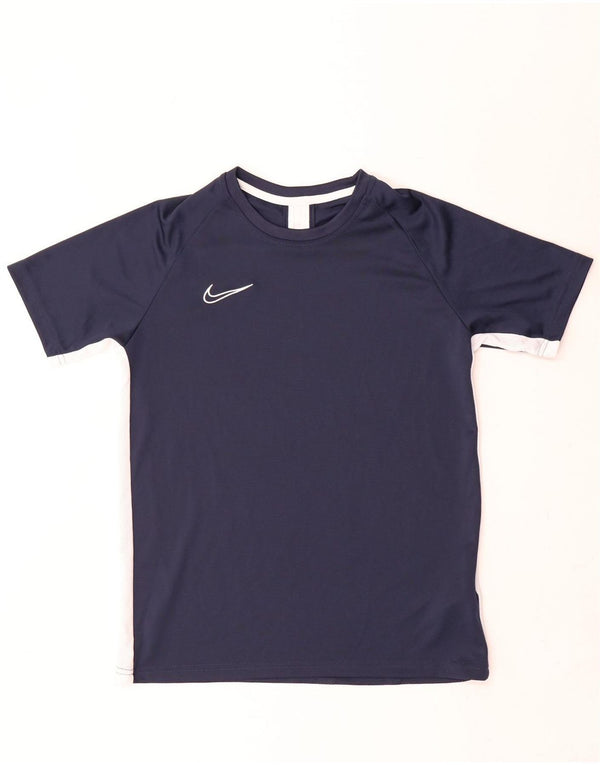 T-shirt chłopięcy Nike Dri Fit 13-14 lat XL, granatowy, blok kolorów