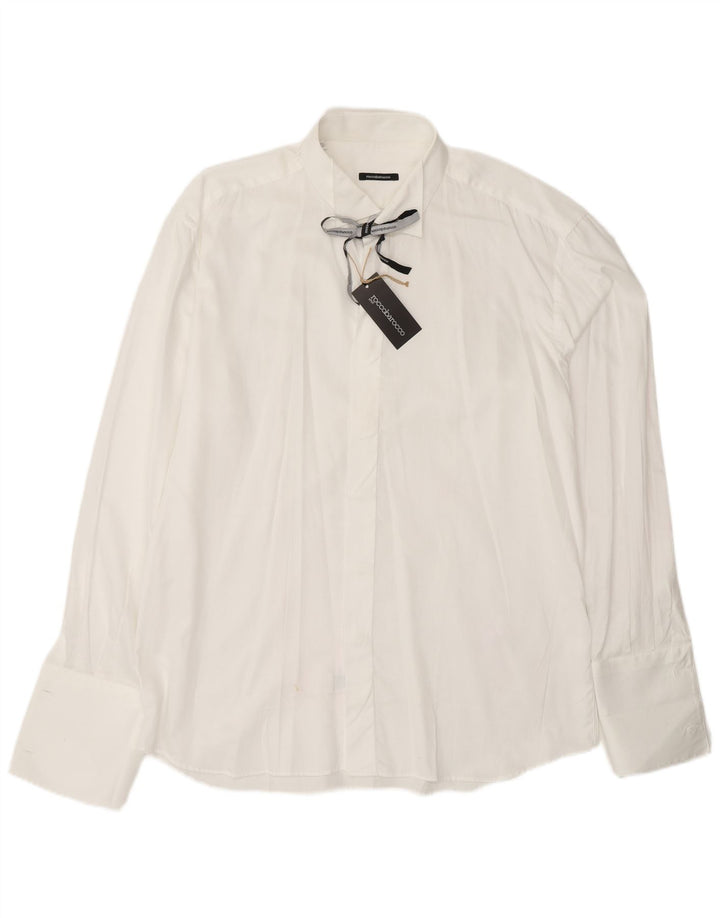 Męska koszula wizytowa ROCCOBAROCCO Rozmiar 17 1/2 44 XL Biała