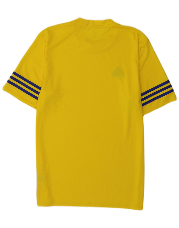 Męska koszulka Adidas Climalite Top, średni żółty poliester