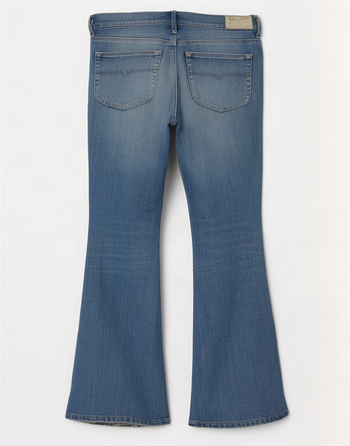 Damskie jeansy rozkloszowane Diesel W29 L30 Niebieskie bawełniane
