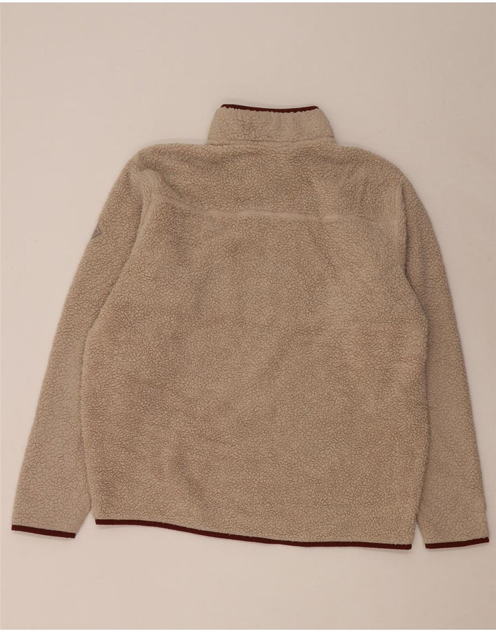 Męski sweter polarowy Eddie Bauer z zamkiem błyskawicznym, duży, beżowy poliester