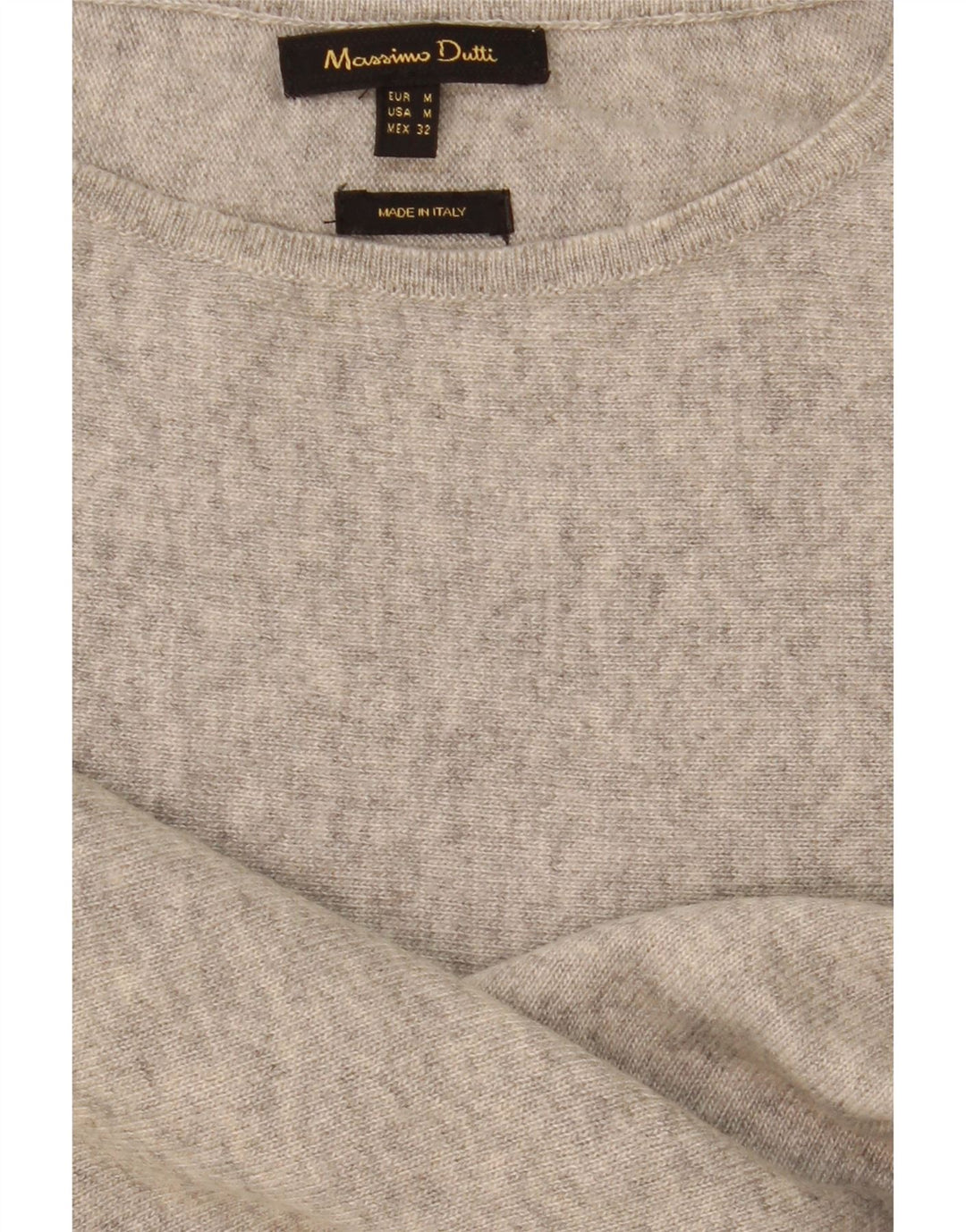 Damski sweter Massimo Dutti z dekoltem w łódkę UK 14 Średni szary nakrapiany