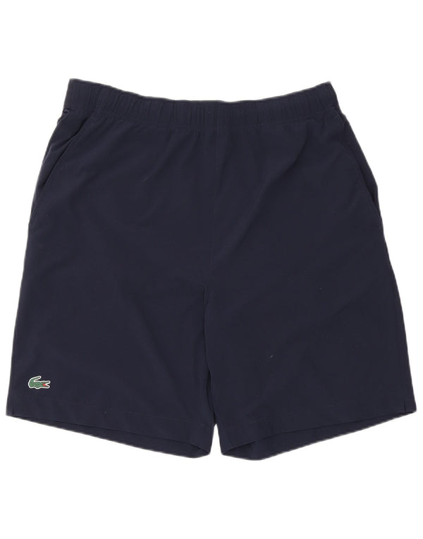 Męskie spodenki sportowe Lacoste z grafiką, rozmiar 4, średni granatowy poliester