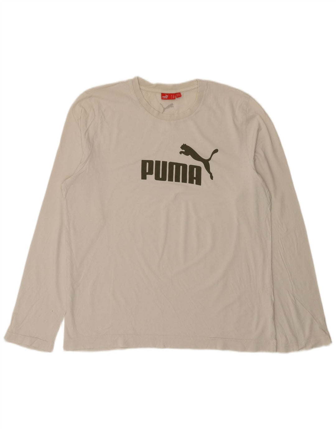 Męska koszulka Puma Graphic z długim rękawem XL, biała