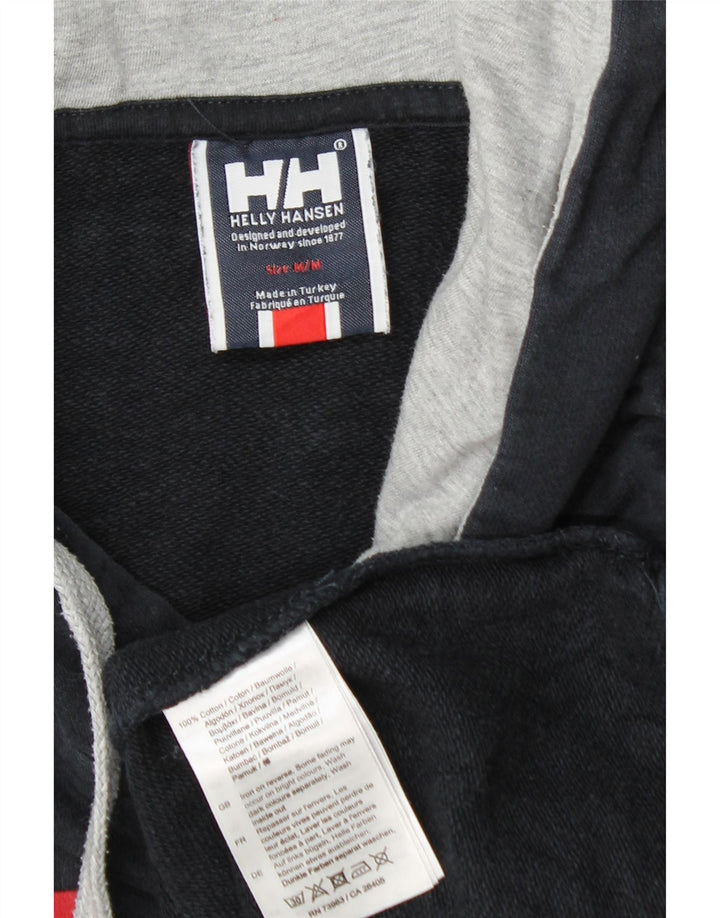 Męski sweter z kapturem Helly Hansen z grafiką, średni granatowy, bawełniany