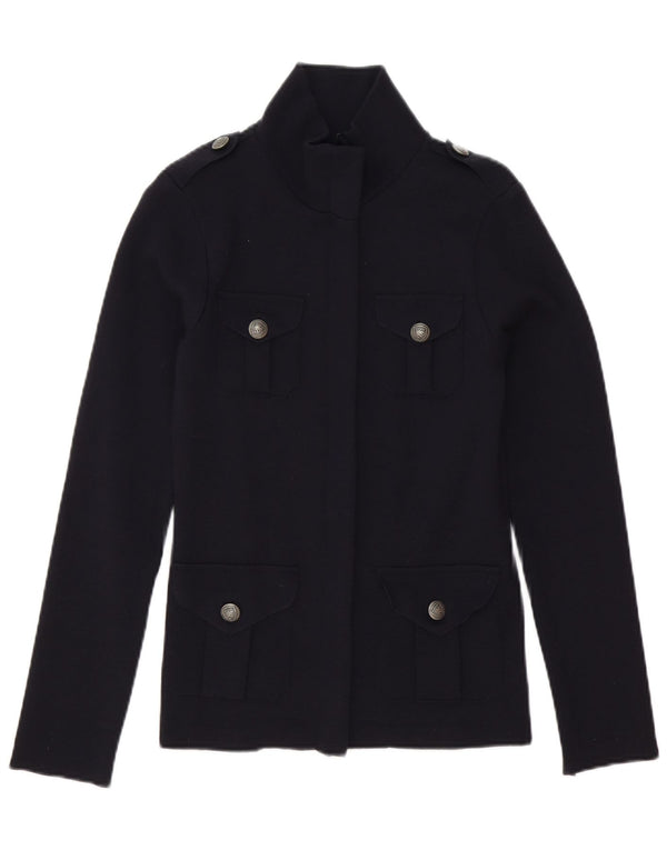 Sweter damski Blauer Cardigan UK 10 Small, granatowy, wełniany
