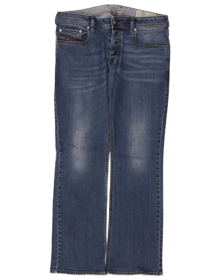 DIESEL Męskie jeansy Bootcut Zatiny Acid Wash Regular W34 L30 Granatowe