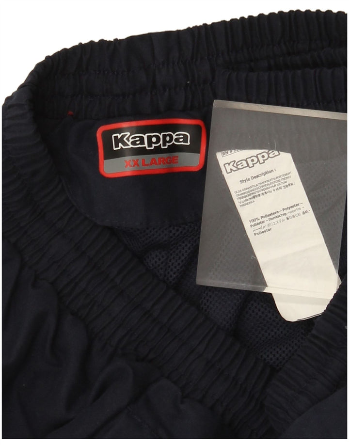 Męskie spodnie dresowe Kappa Graphic Joggers 2XL Granatowy poliester