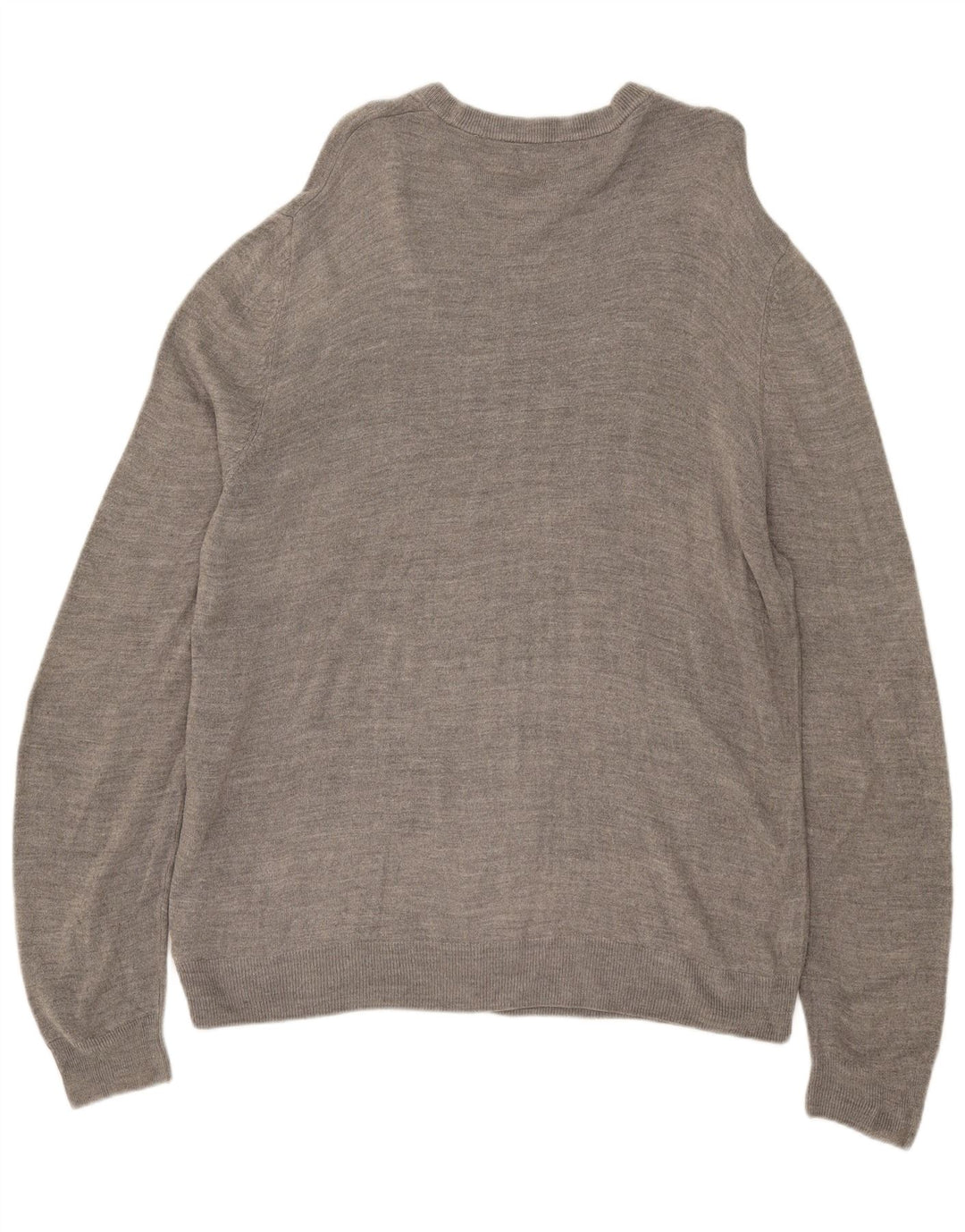 Marks & Spencer Męski sweter z okrągłym dekoltem 2XL Szary akryl