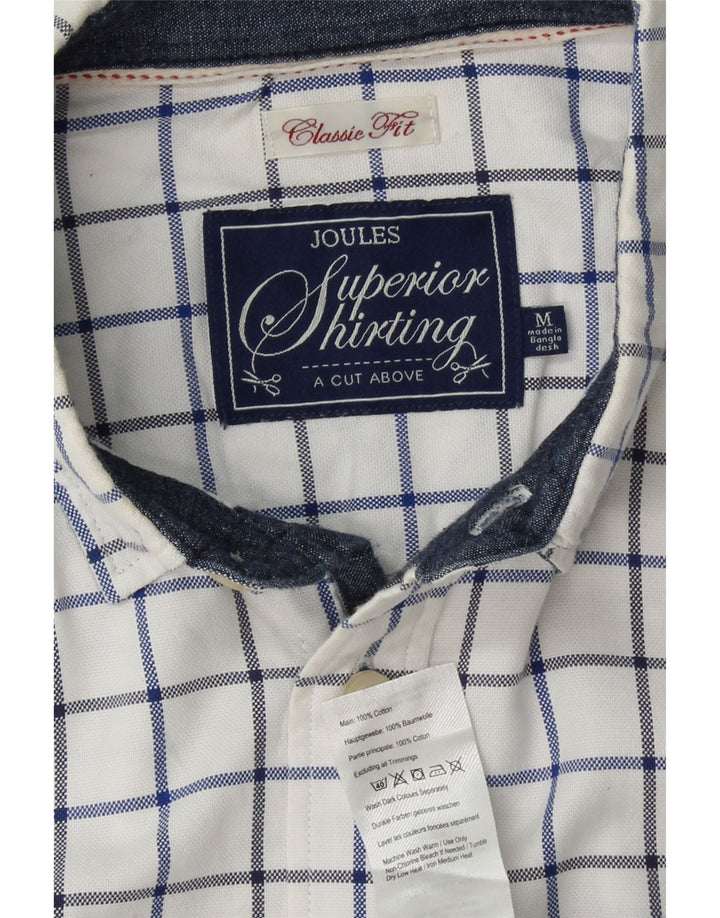 Koszula męska JOULES o klasycznym kroju, bawełniana w średnią białą kratkę