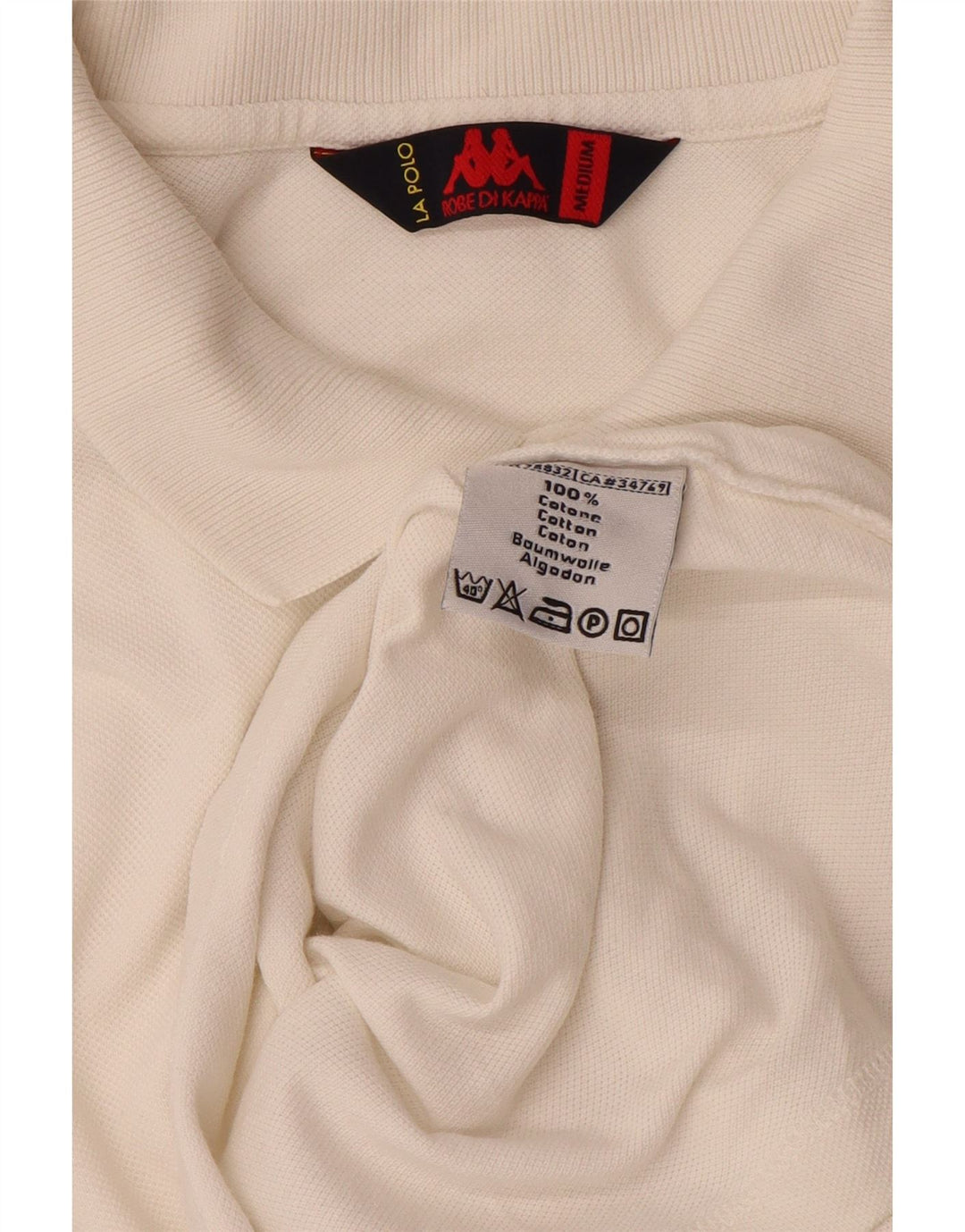 Męska koszulka polo KAPPA, średnia biała bawełna