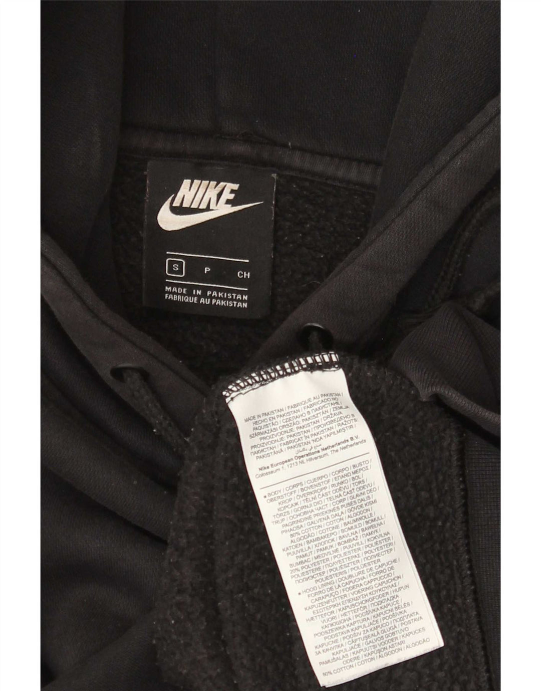 Damska bluza z kapturem Nike, mała, czarna, bawełniana