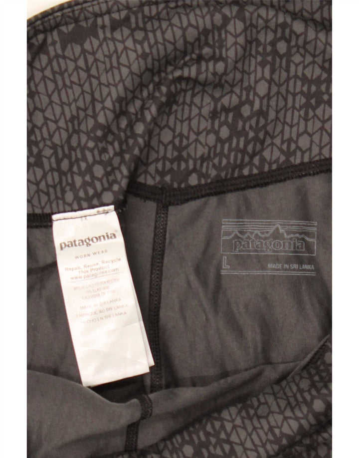 Legginsy damskie Patagonia UK 14, duże, szare, geometryczne, z poliestru