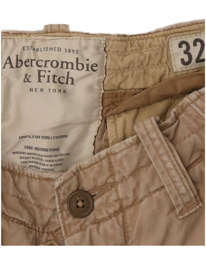 Męskie spodenki cargo Abercrombie & Fitch W32, średnio beżowe, bawełniane