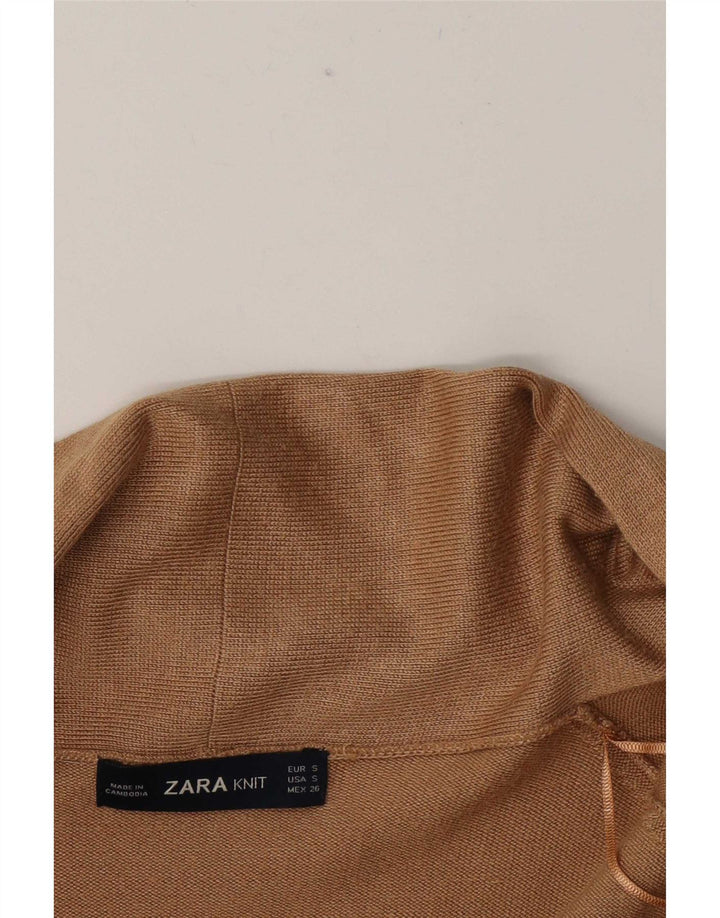 Damski sweter o przedłużonym fasonie Zara UK 10 Small Beige