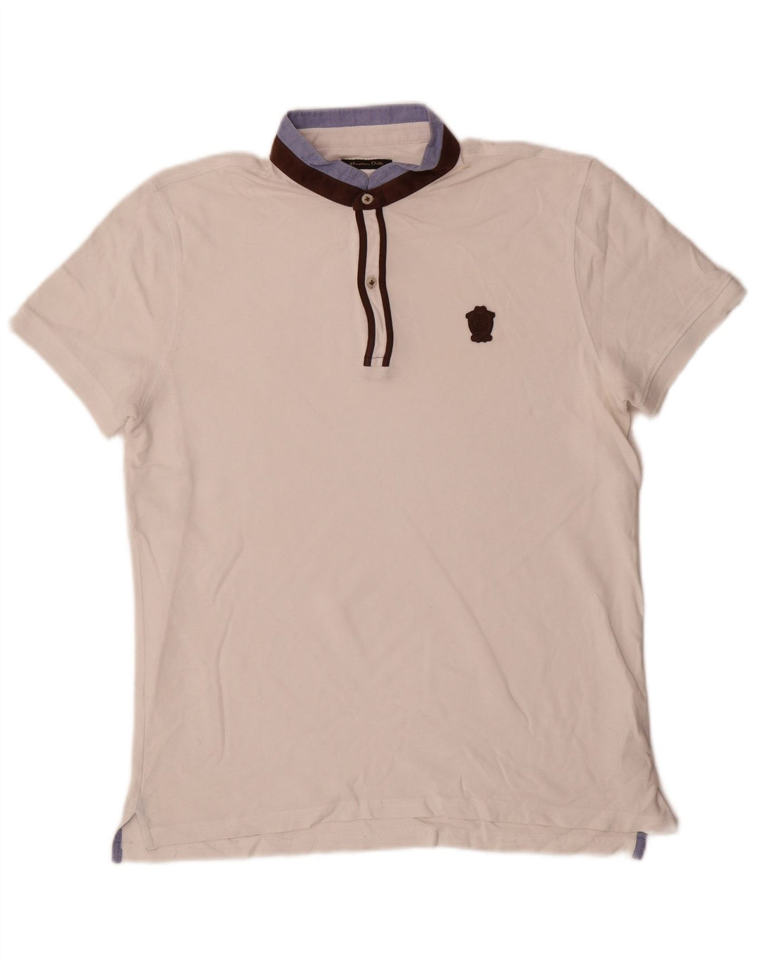 Męska koszulka polo Massimo Dutti, bawełniana, w kolorze średniej bieli