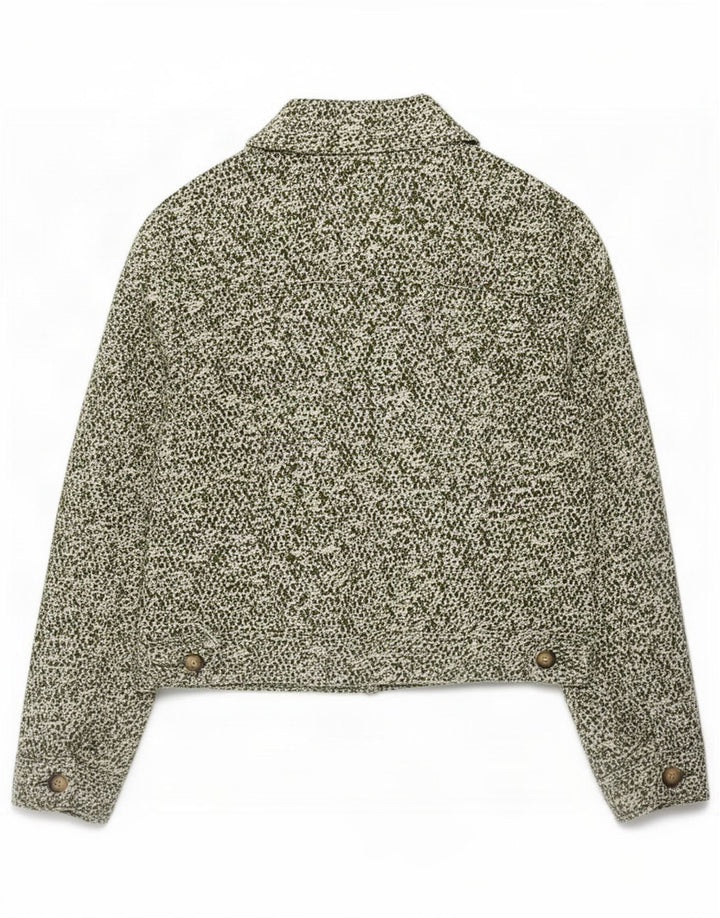 Marks & Spencer Damska kurtka bomber UK 8 Small Khaki Flecked Poliester