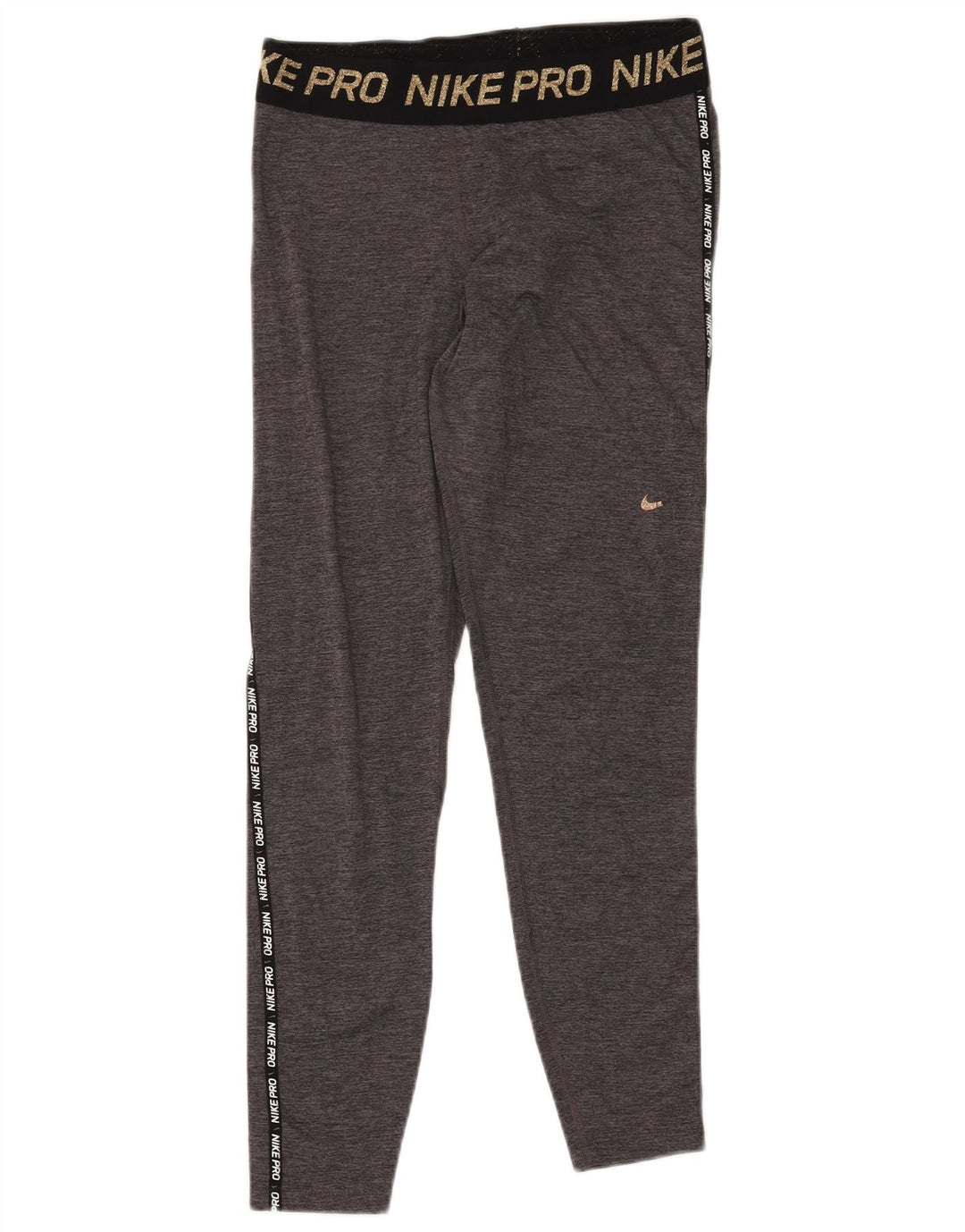 Damskie legginsy NIKE Dri Fit Graphic UK 12, średnioszare, z blokami kolorów