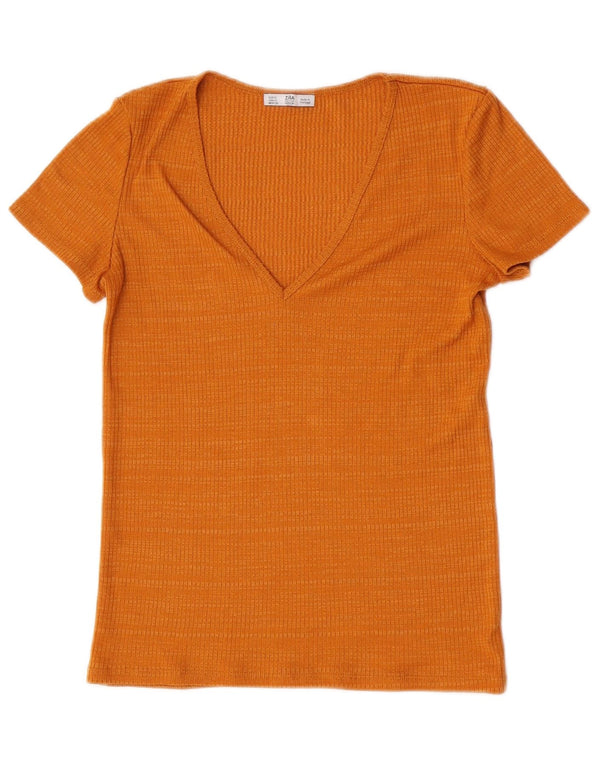 T-shirt damski Zara Top UK 10, mały, pomarańczowy