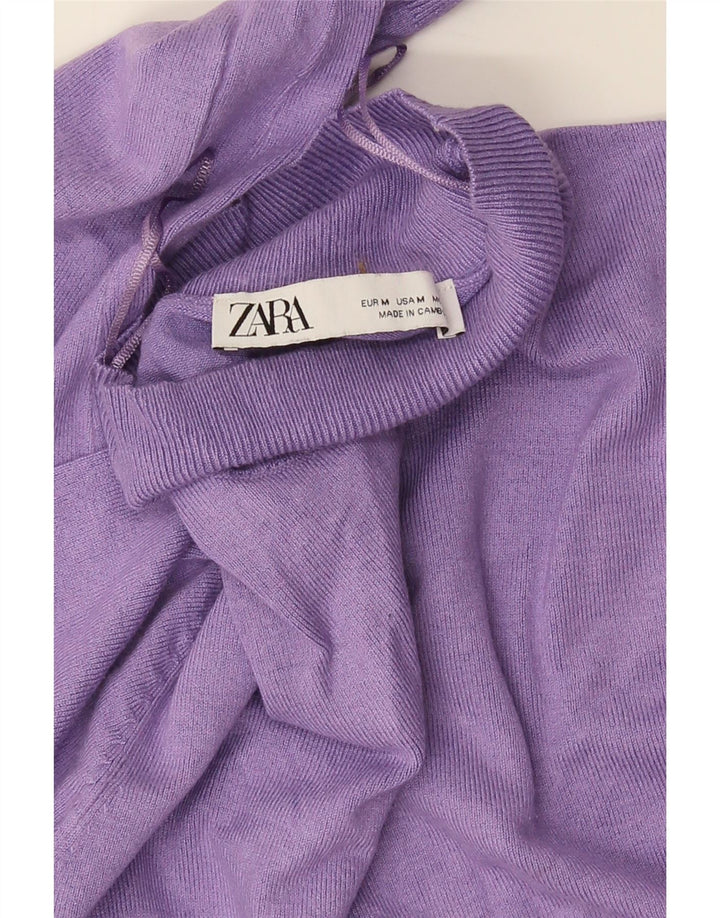 Sweter damski Zara z golfem UK 12, średni fiolet
