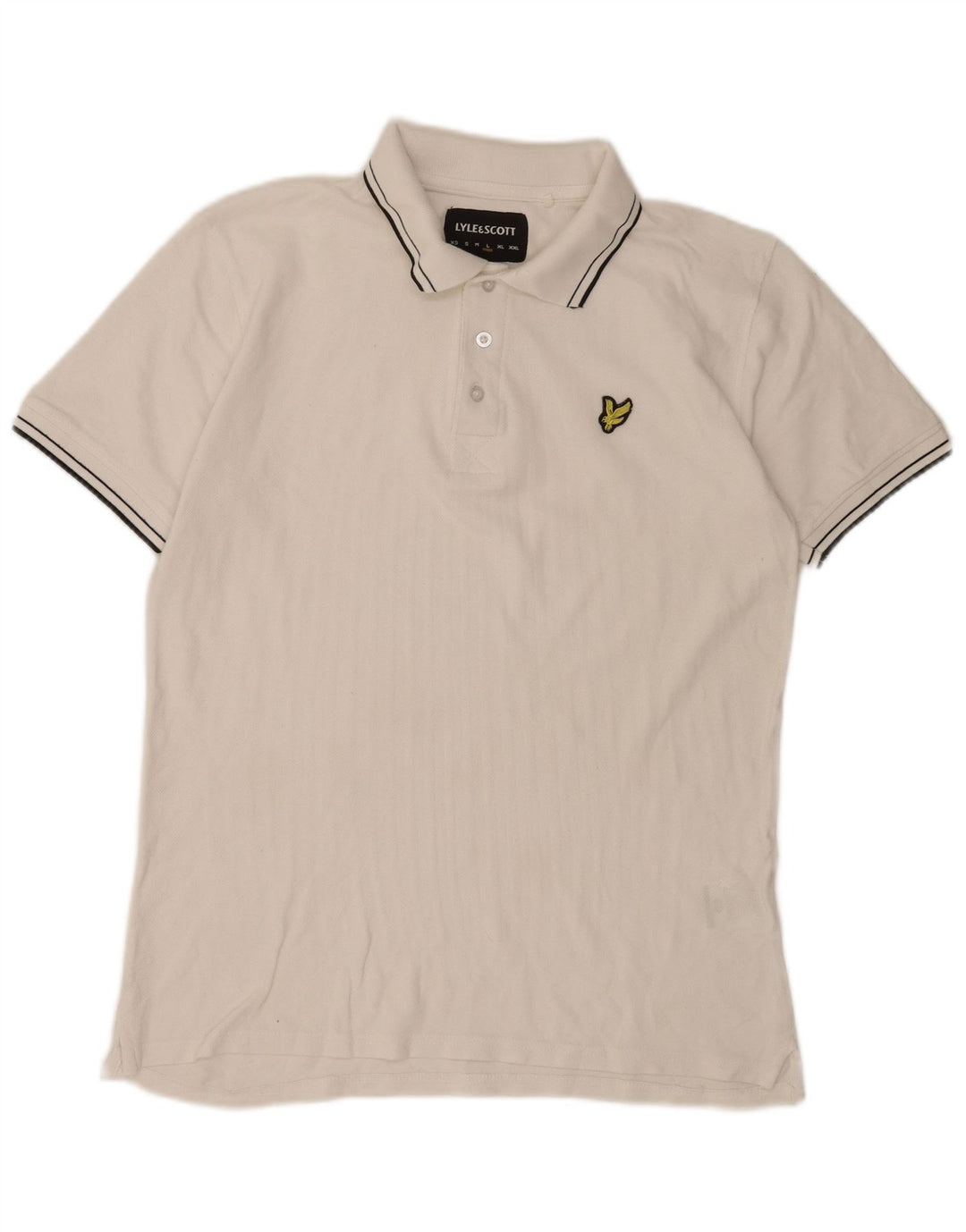 Męska koszulka polo Lyle & Scott, duża, bawełniana w białe paski