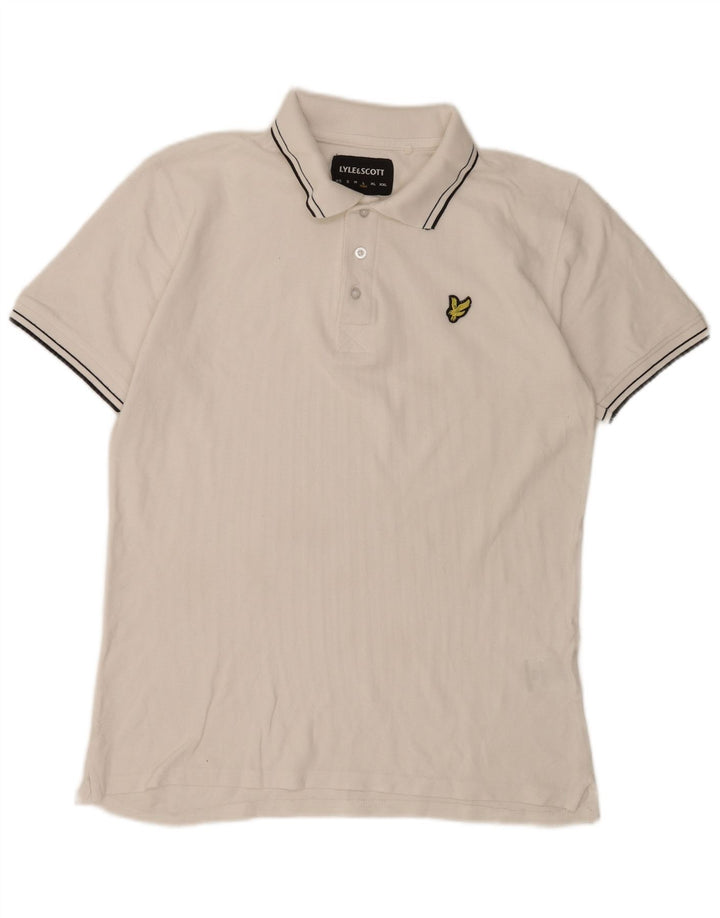 Męska koszulka polo Lyle & Scott, duża, bawełniana w białe paski