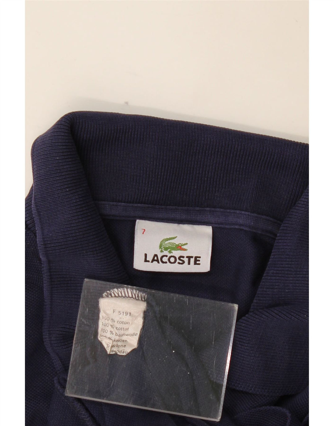 Męska koszulka polo LACOSTE Rozmiar 7 2XL Granatowa, bawełniana