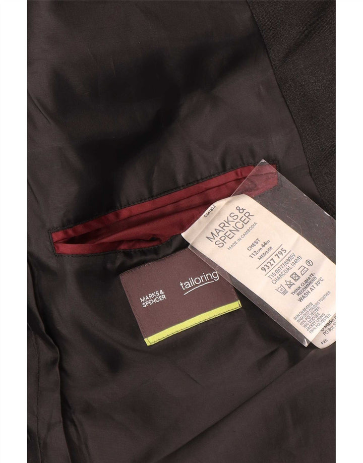 Marks & Spencer Męska marynarka zapinana na 2 guziki, UK 44 XL, szary poliester