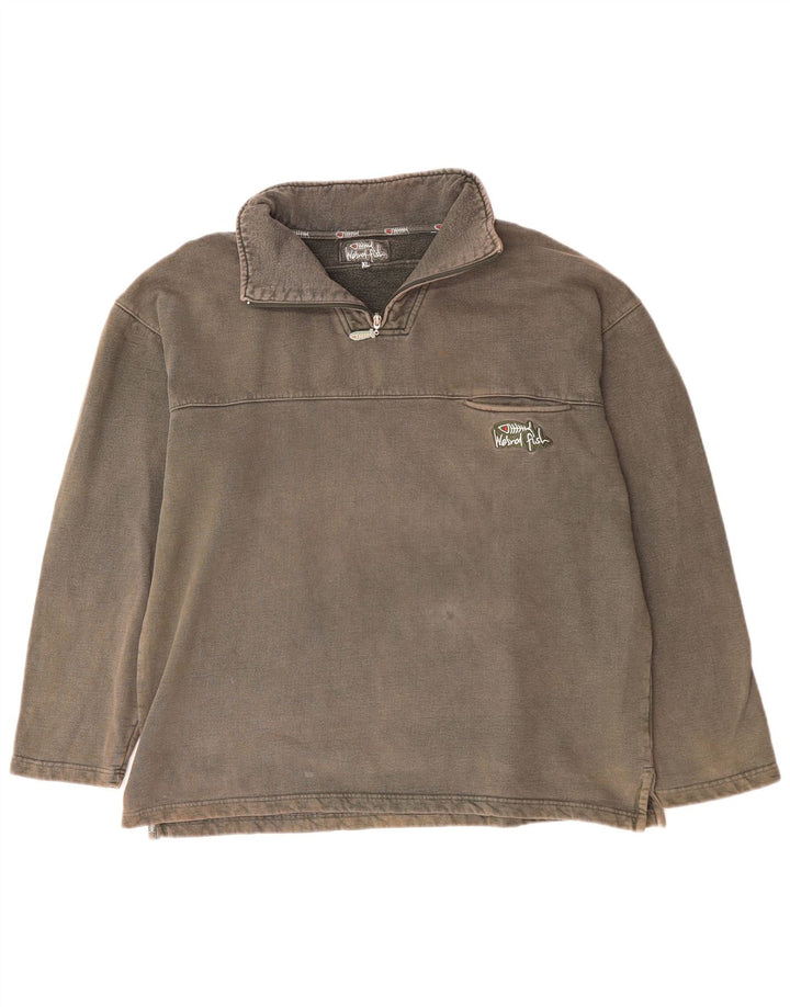 Męska bluza zapinana na zamek WEIRD FISH XL, szara, bawełniana