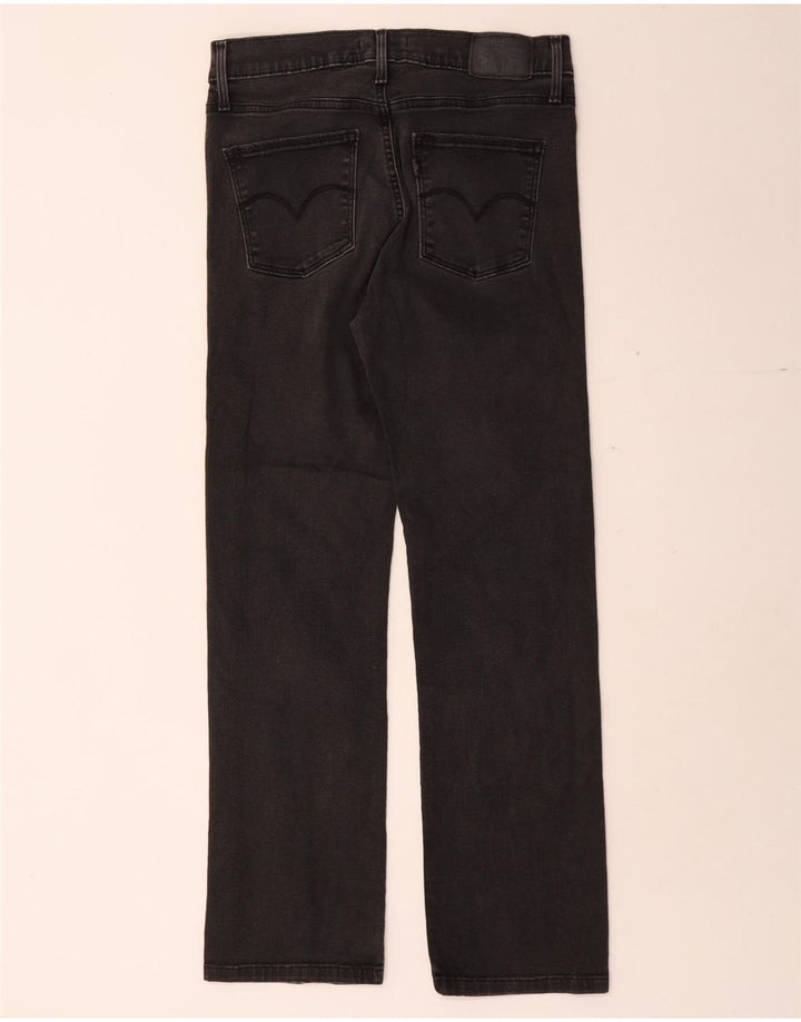 Damskie dżinsy Levi's Shaping Straight W29 L27 Czarna bawełna