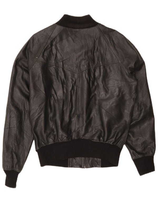 Vintage męska skórzana kurtka UK 40 duża czarna