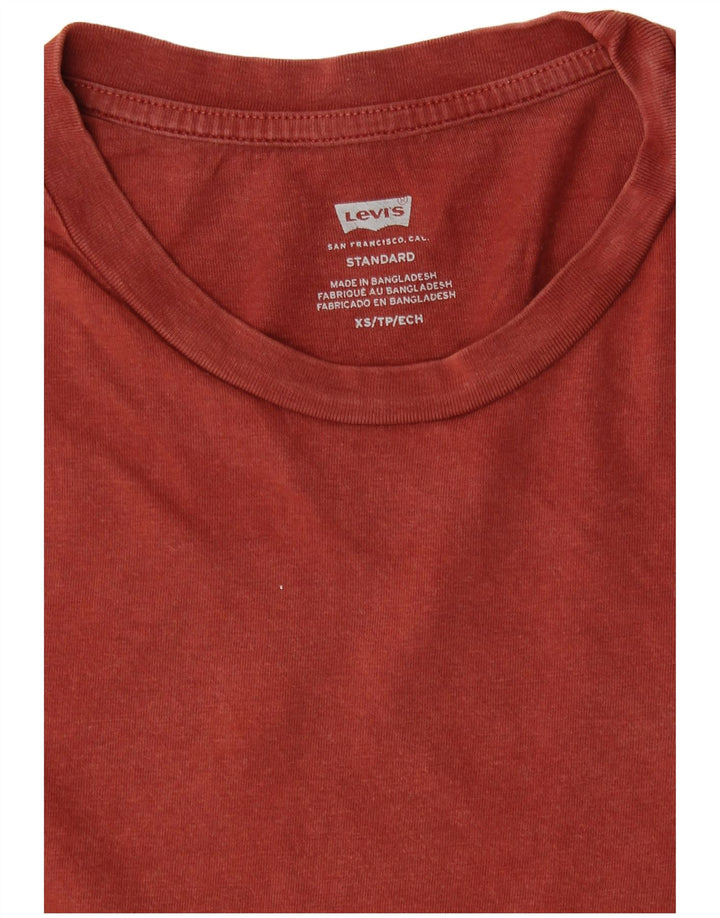 T-shirt męski Levi's o standardowym kroju, XS, bordowa, bawełniana