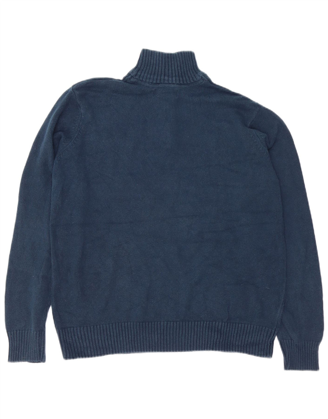 Męski sweter zapinany na zamek EDDIE BAUER, duży, granatowy, z blokami kolorów