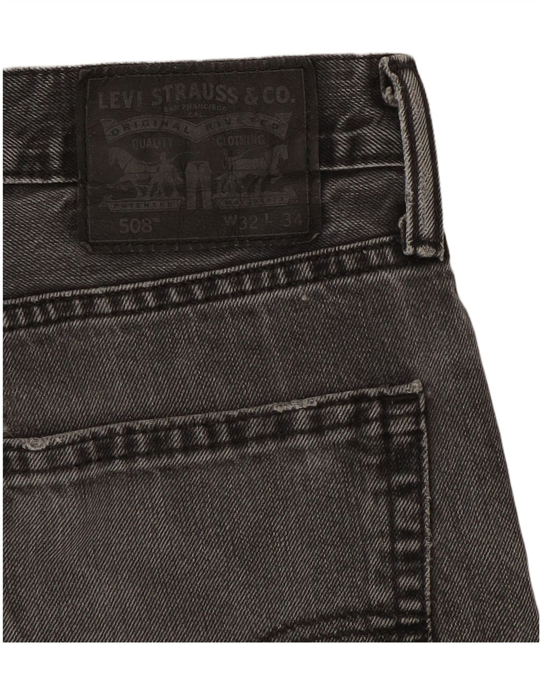 Męskie jeansy Levi's 508 Tapered W32 L28 Szara bawełna