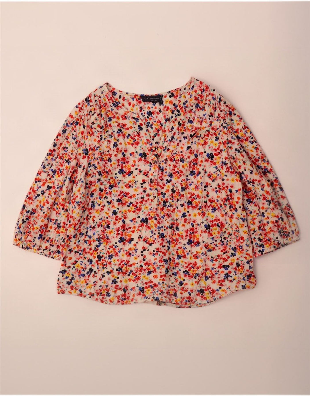 Marks & Spencer Damska bluzka z rękawem 3/4, UK 18 XL, wielokolorowa
